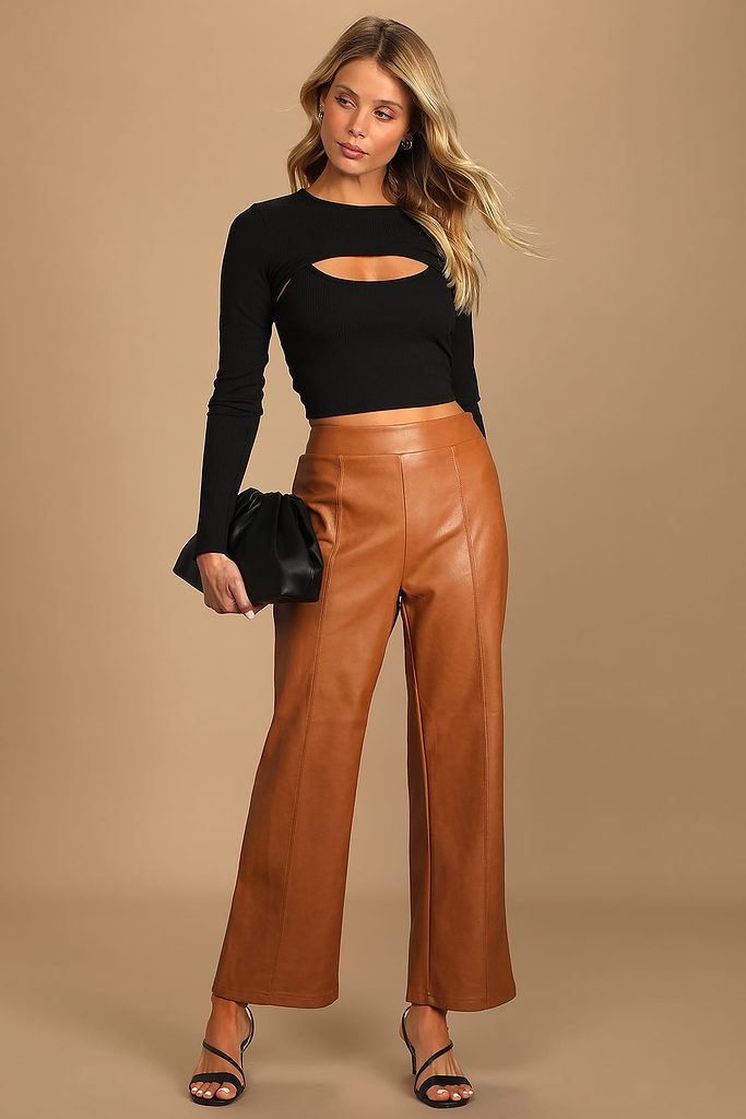 How To Wear Faux Leather Pants Leggings 10 Outfit Ideas