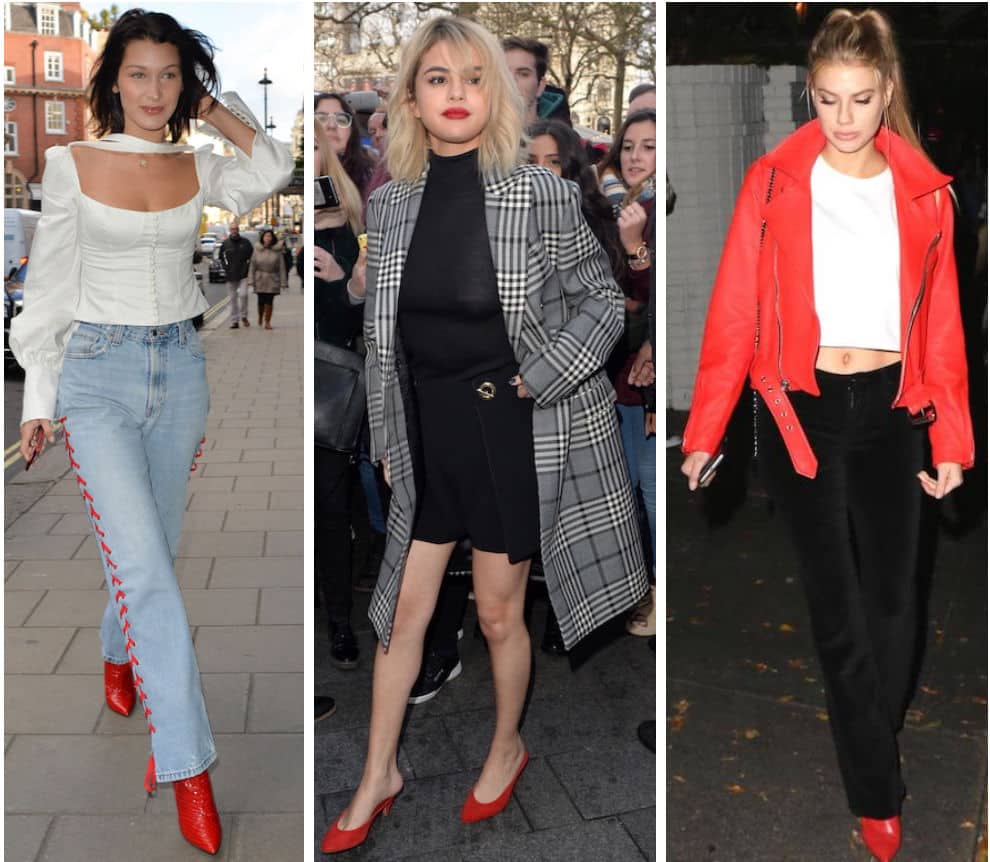 3 Celebrity Approved Red Shoes Outfit Ideas