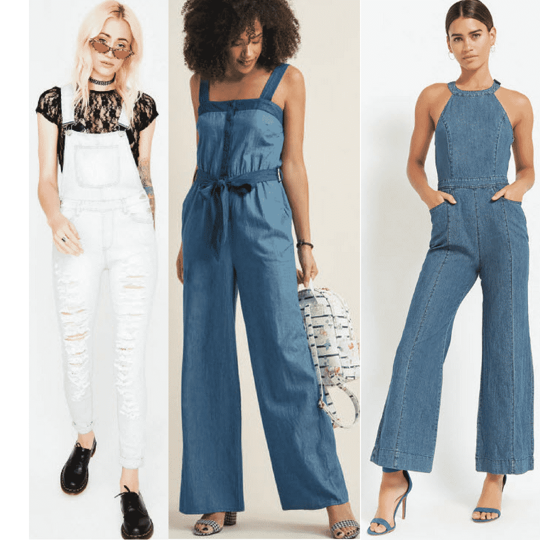 in the style denim jumpsuit