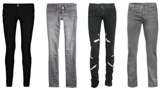 grey black jeans