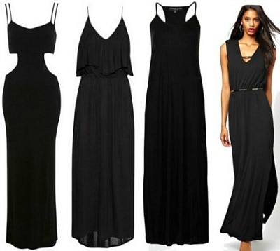 Black maxi dress wardrobe staple