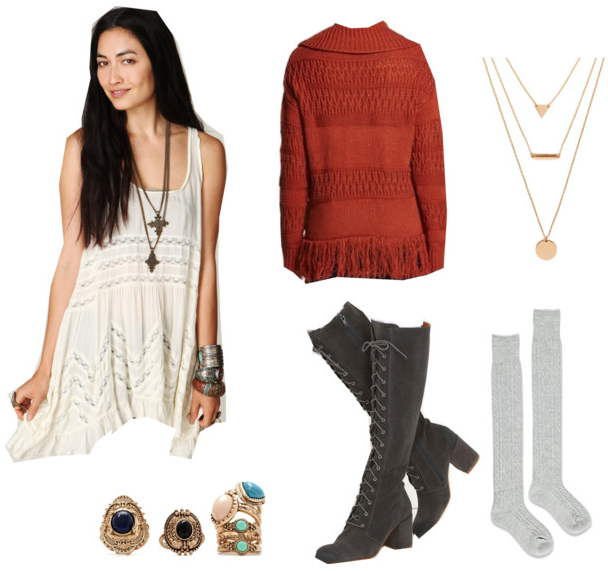 boho winter outfit