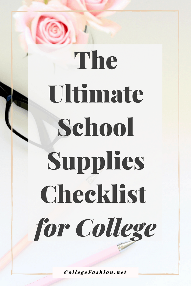 College School Supplies Checklist 42 Things You Really Need For College