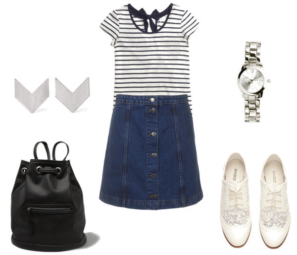 Class to Night Out: Denim Skirt - College Fashion