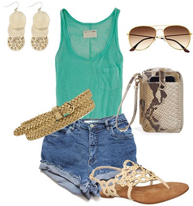 Accessories 101: High-Waisted Shorts & Tank - College Fashion