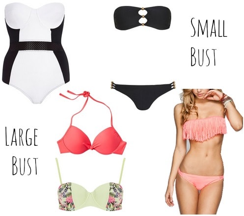 Large or small bust swimwear