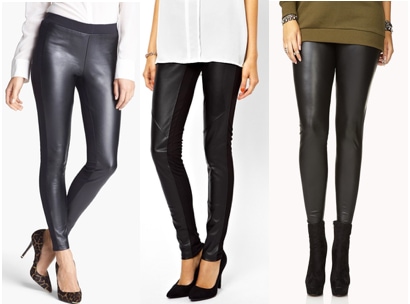 Class to Night Out: Leather Look Leggings - College Fashion