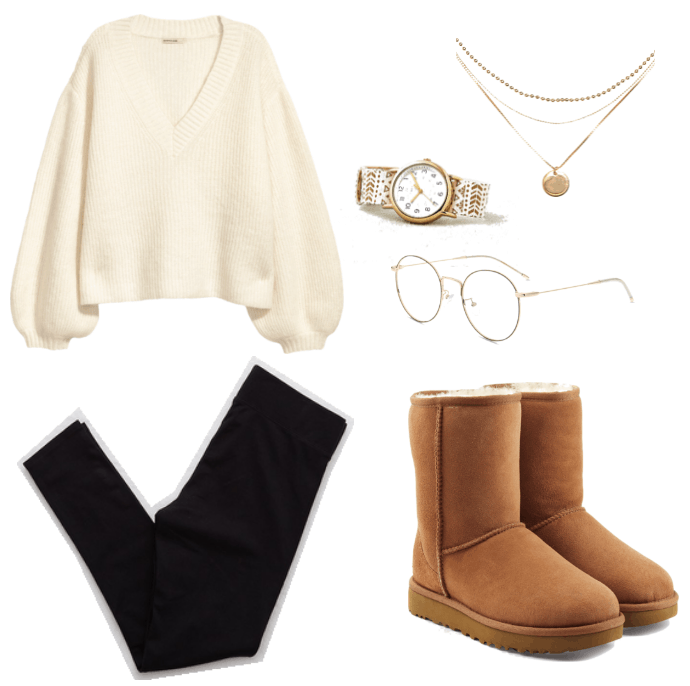 cute outfits with black uggs