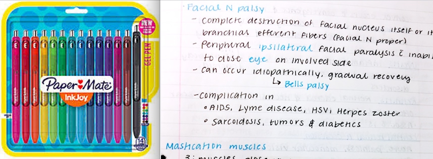 Study Tip for the Day: Use different colored pens when taking notes for  class or while studying. The chang…