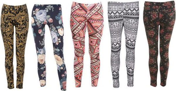 printed jeggings with top