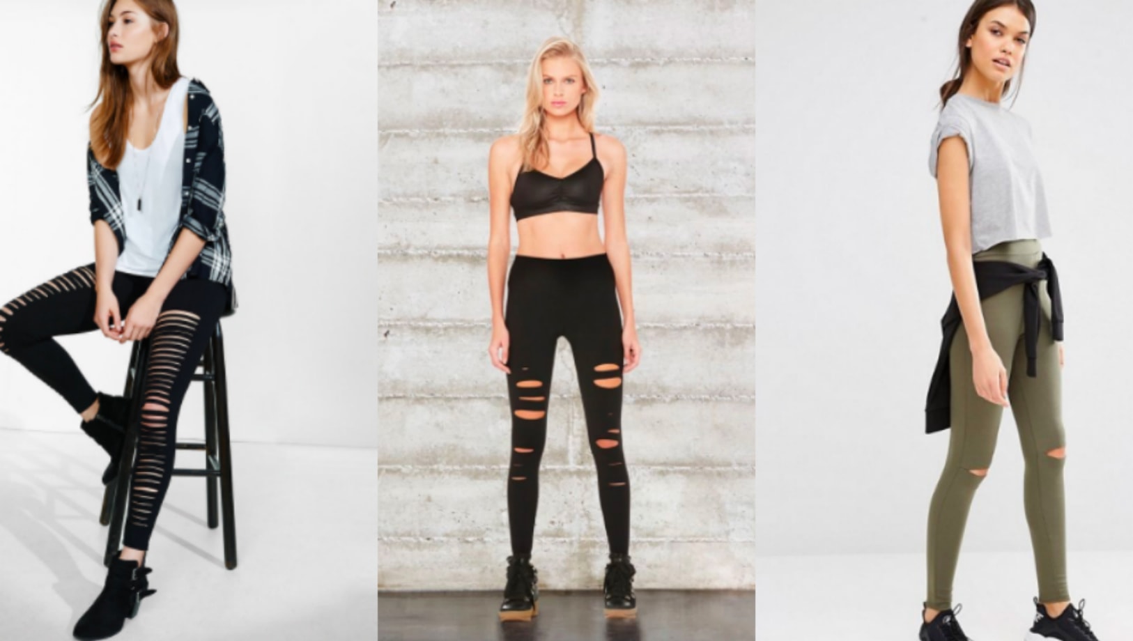 Amazon.com: SweatyRocks Women's High Waisted Cutout Ripped Skinny Leggings  Yoga Active Pants Black XS : Sports & Outdoors