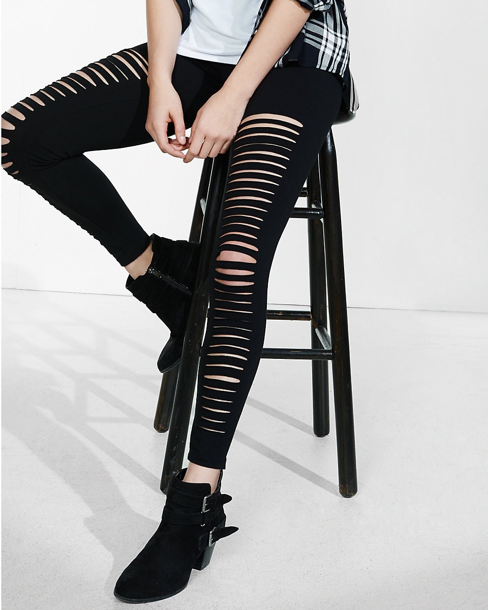 Widow Shredded Leggings - Black  Shredded leggings, Cute outfits
