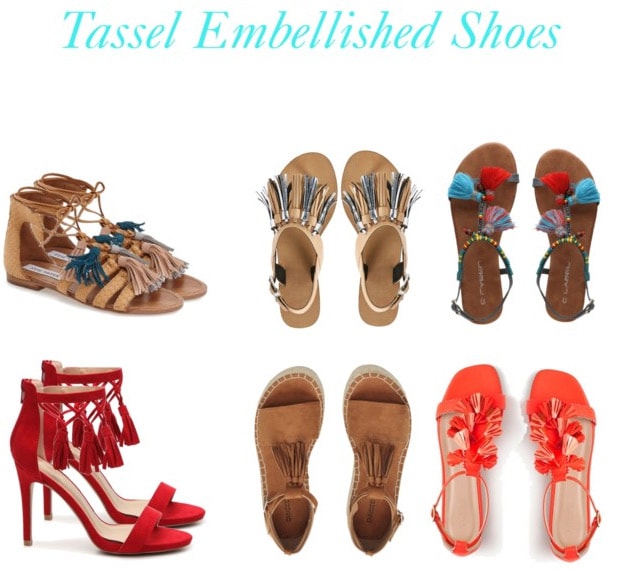 Tassel embellished shoes for summer 2016