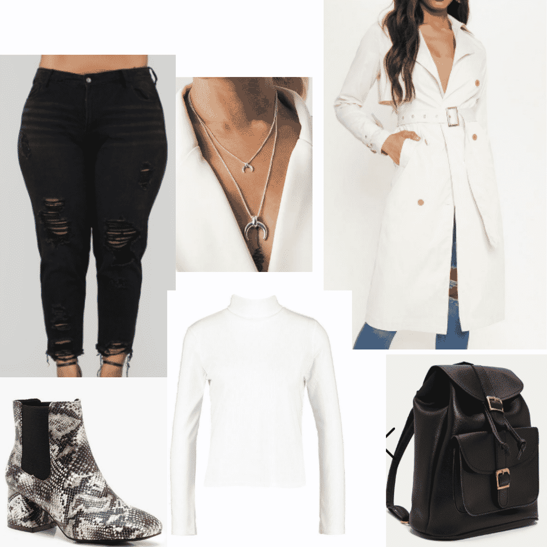snakeskin booties outfit