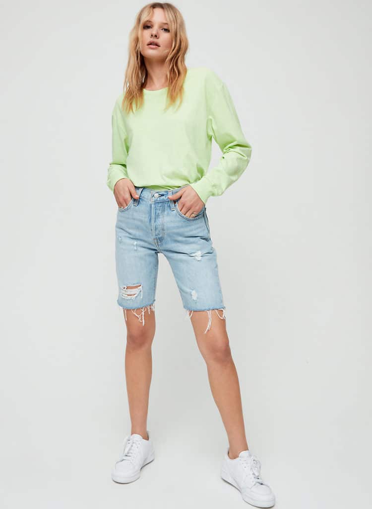 The Fashion Girl's Outfit Guide to Denim Bermuda Shorts