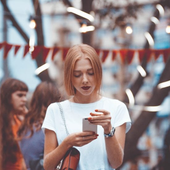 Woman on her phone