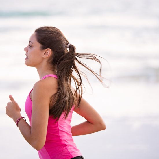 Girl jogging