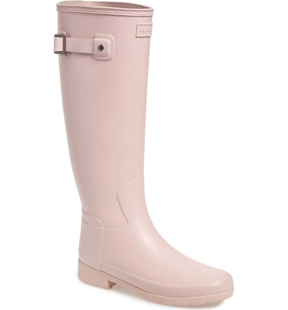 pale pink hunter boots