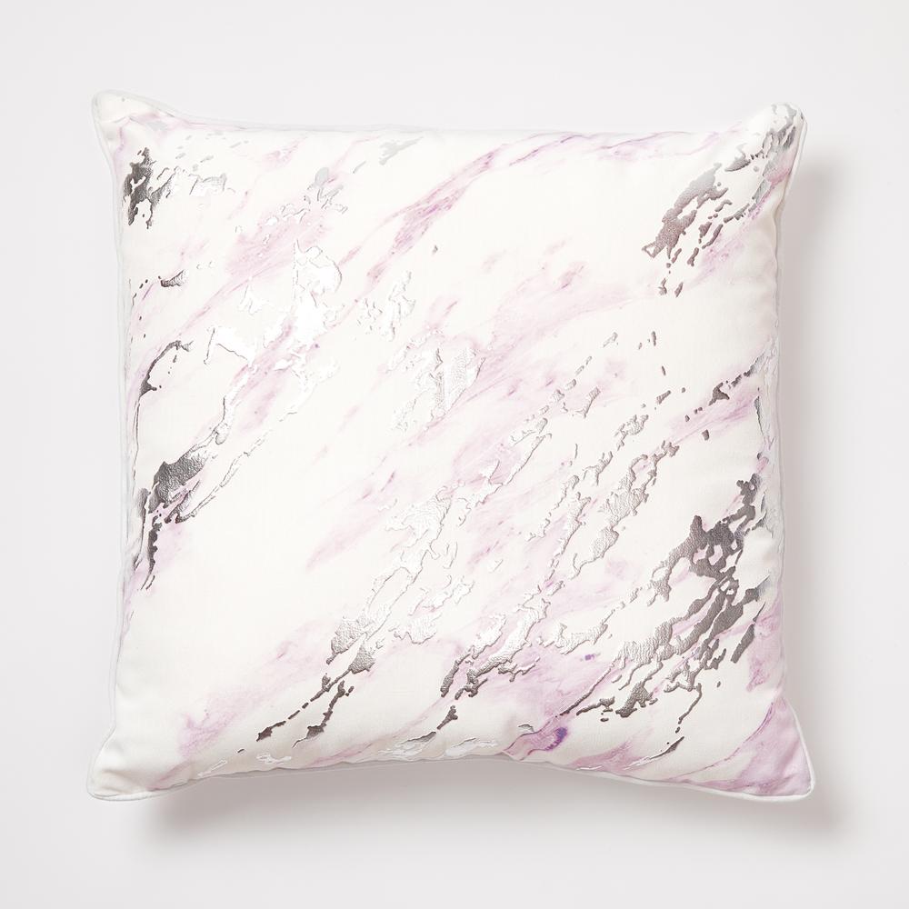 Purple and white marble print pillow from Dormify