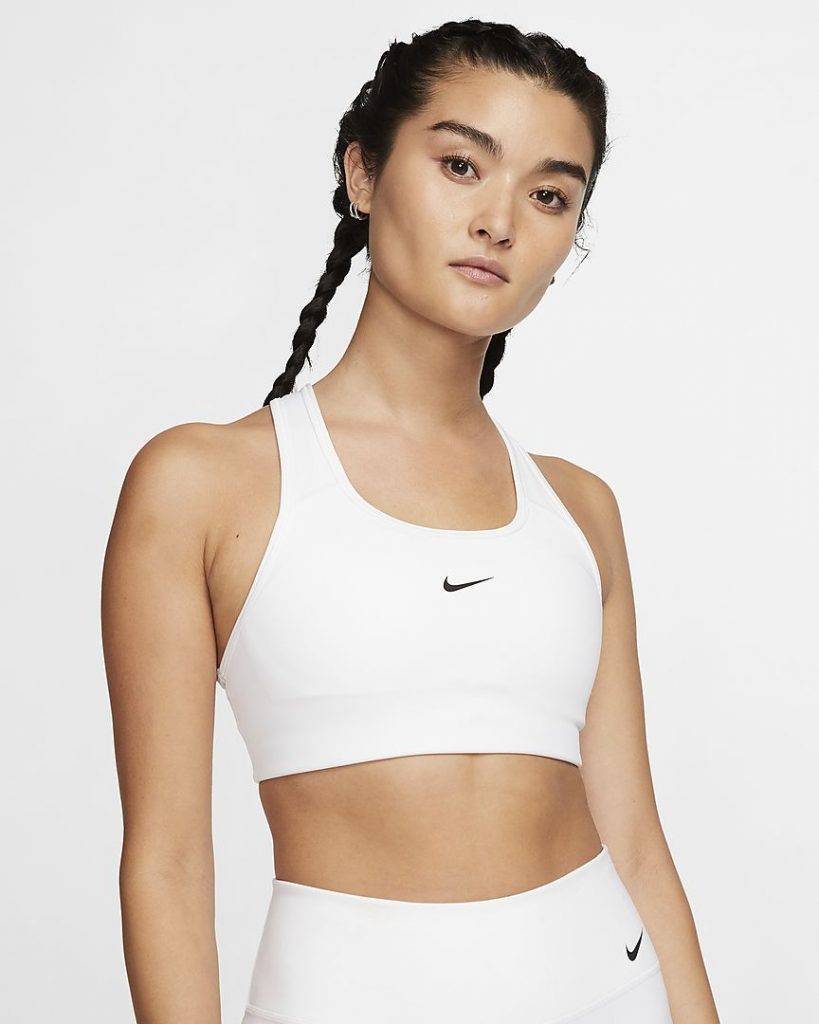 Nike white sports bra