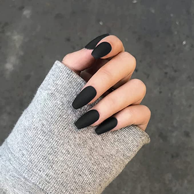 Plain Black Nail Designs