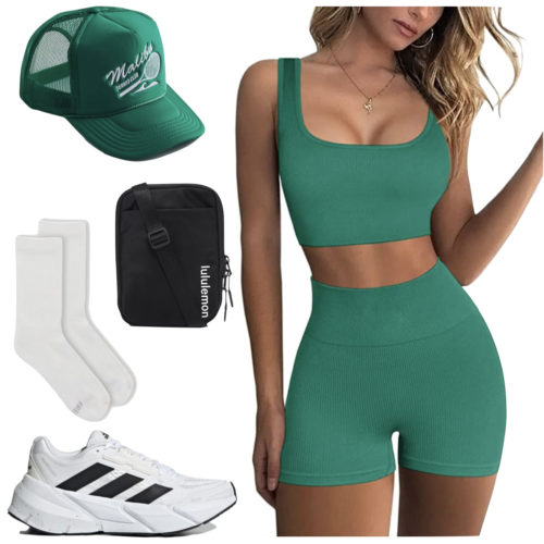 Army Green Gym Outfit Inspo  Gym workout outfits, Gym clothes