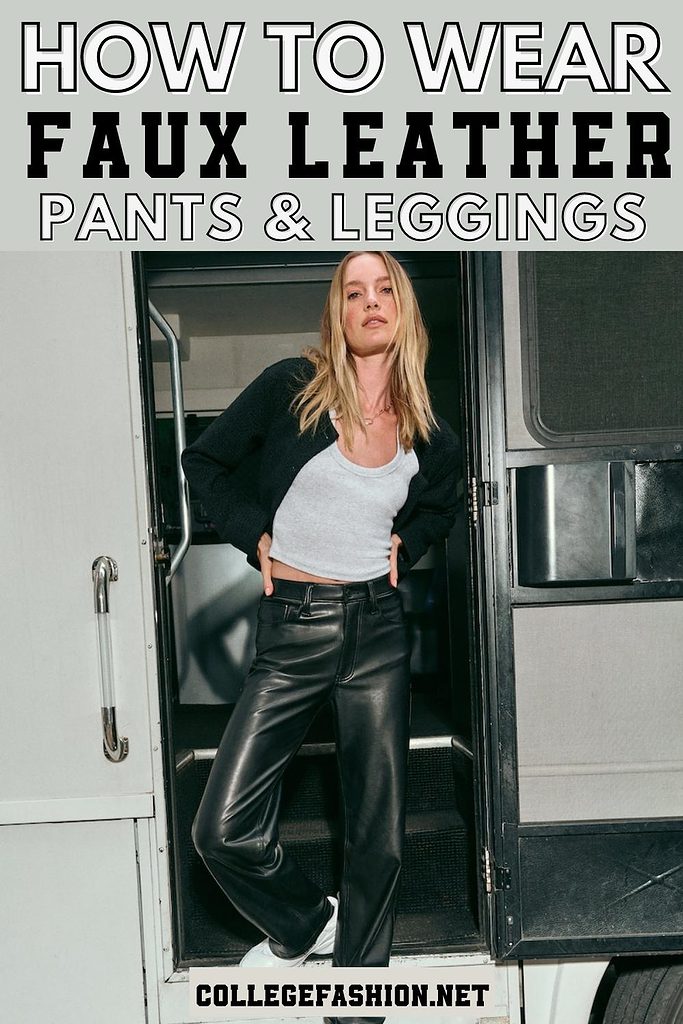 5 Ways to Wear Faux Leather Leggings • hey, it's jenna