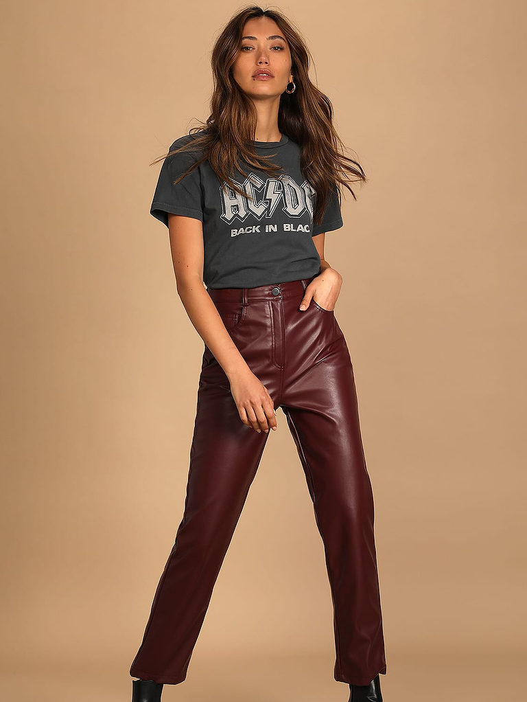 How To Wear Faux Leather Pants And Leggings 10 Outfit Ideas 2423