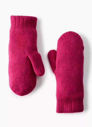 Aritzia hot pink mittens