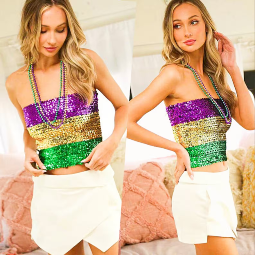 mardi gras sequin bag