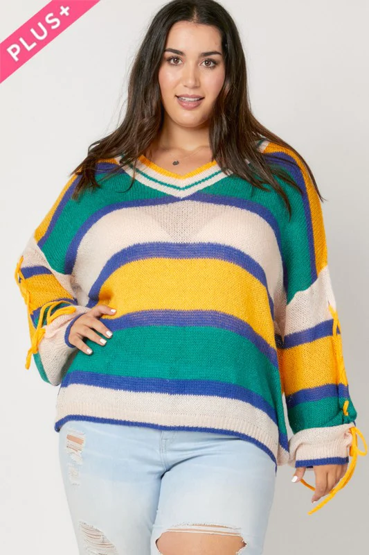 mardi gras colors sweater