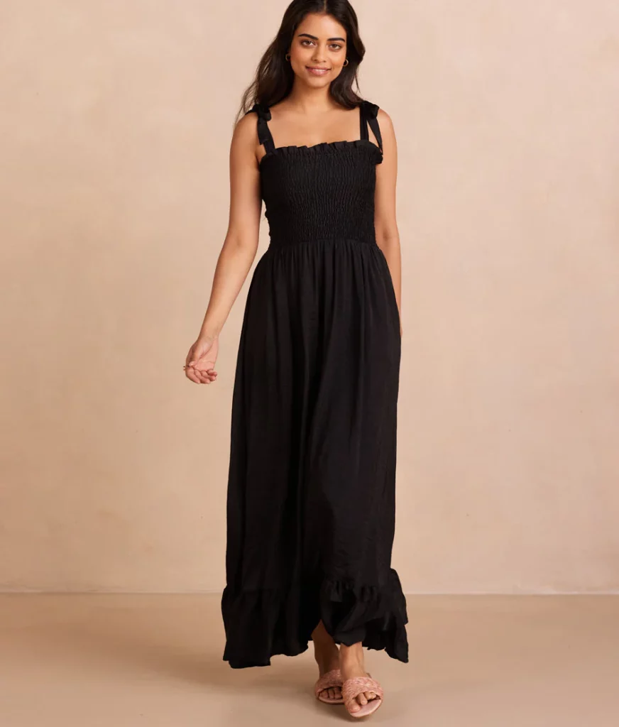 The Silky Luxe Smocked Maxi Dress