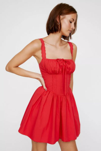 Nasty Gal red corset dress