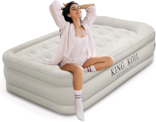 King Koil air mattress from Amazon with built-in pump