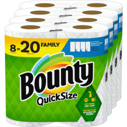 8 pack of Bounty quick-size paper towels