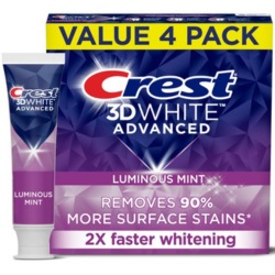 Crest 3D White Advanced toothpaste 4-pack