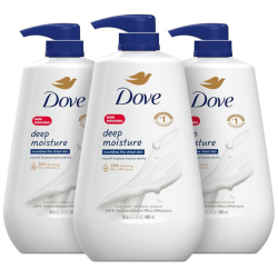 3 pack of Dove Deep Moisture body wash