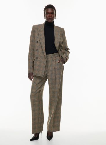 Plaid pleated pants from Aritzia