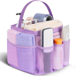 Purple mesh shower caddy from Amazon