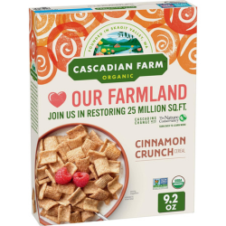 Cascadian Farm cinnamon crunch cereal