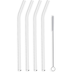 Set of 4 reusable glass straws from Amazon