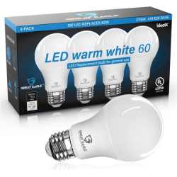 LED warm white lightbulbs