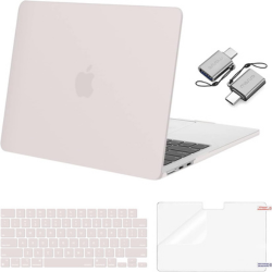 Case for macbook air: Kit with cover, keyboard cover and screen protector in light pink