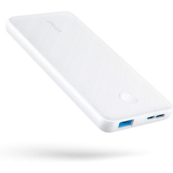 Portable phone charger in white