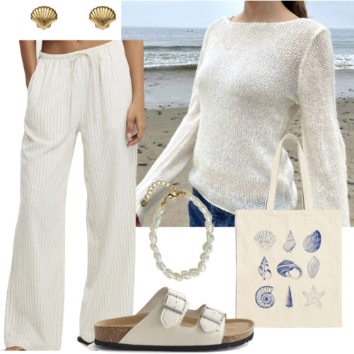 Coastal Grandma Outfit Neutrals