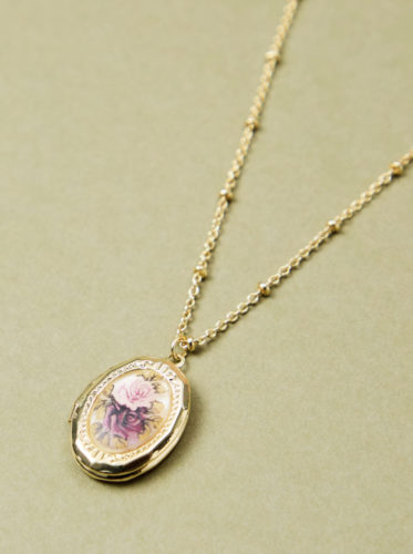 Floral Locket Necklace