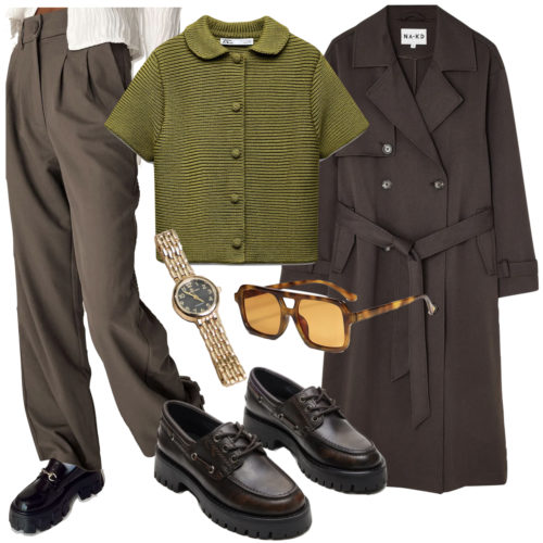 Grandpacore Outfit Earthy Color Palette