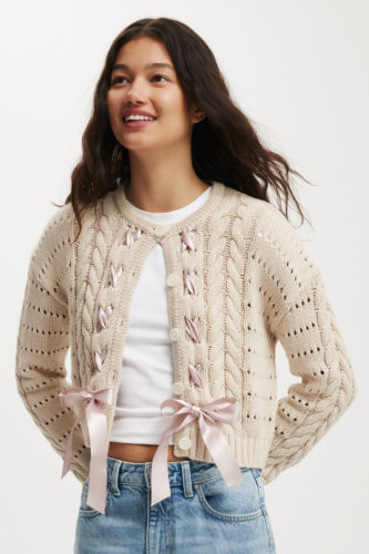 Cotton On Bow Cardigan