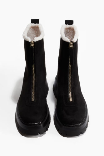 HM warm lined zipper boots