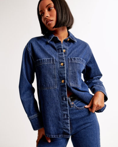 AF dark wash denim shirt